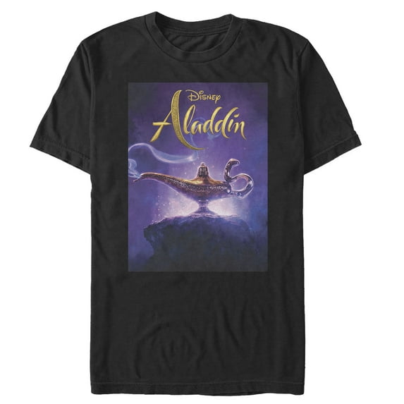 Men's Aladdin Movie Poster Magic Graphic Tee Black X Large
