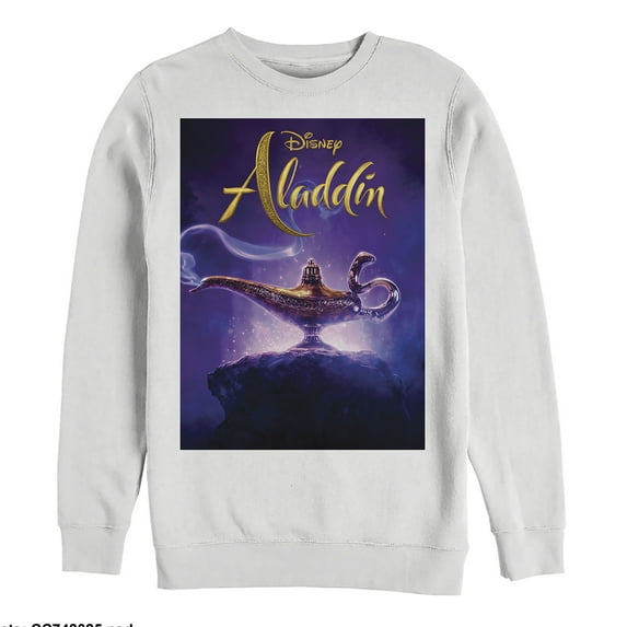 Men's Aladdin Movie Poster Magic Sweatshirt White Large