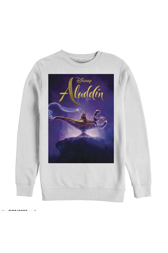 Men's Aladdin Movie Poster Magic Sweatshirt White X Large