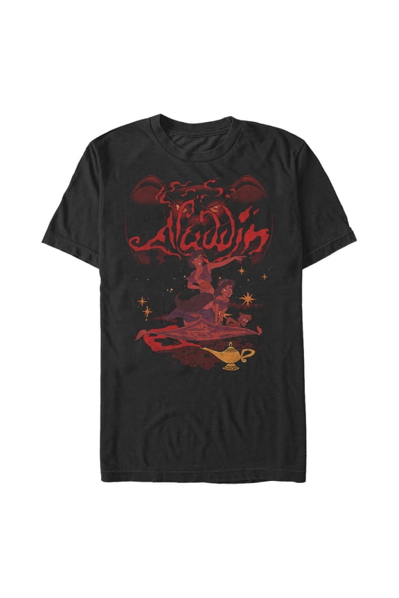 Men's Aladdin Red Jafar Snake Poster Graphic T-Shirt