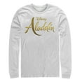 thumbnail image 1 of Men's Aladdin Script Logo  Long Sleeve Shirt White Small, 1 of 3