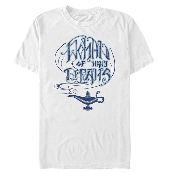 Men's Aladdin Woman of Many Dreams Lamp Graphic Tee White 2X Large