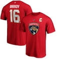 thumbnail image 1 of Men's Aleksander Barkov Red Florida Panthers Team Authentic Stack Name & Number T-Shirt, 1 of 3