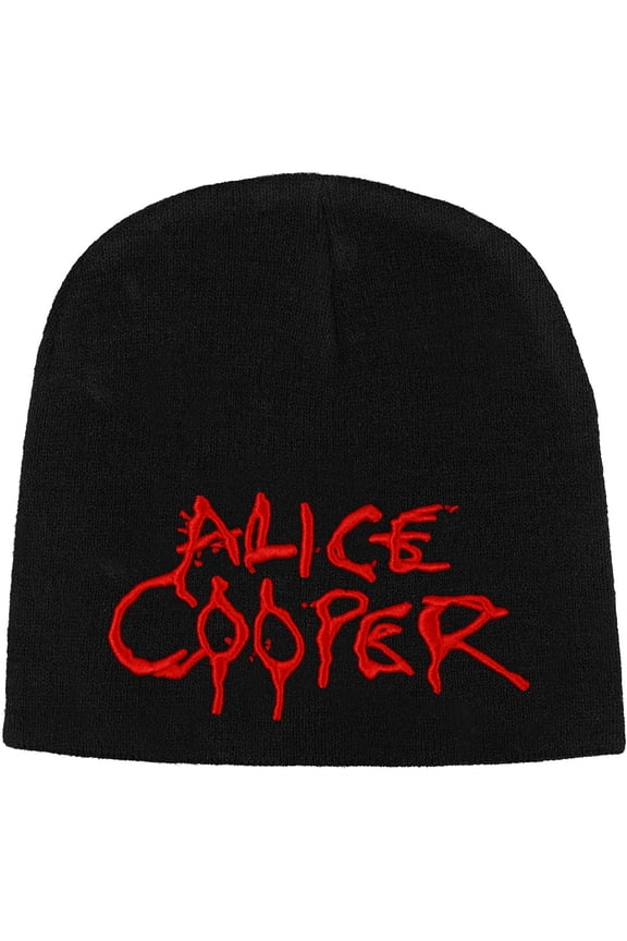 Men's Alice Cooper Dripping Logo Beanie Black