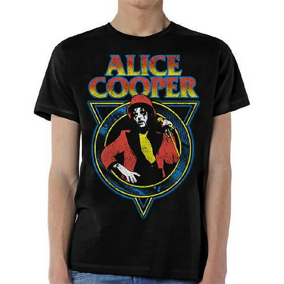 Men's Alice Cooper Snake Skin T-shirt X-Large Black