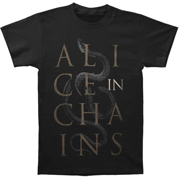 Men's Alice In Chains Alice Snakes T-shirt XX-Large Black