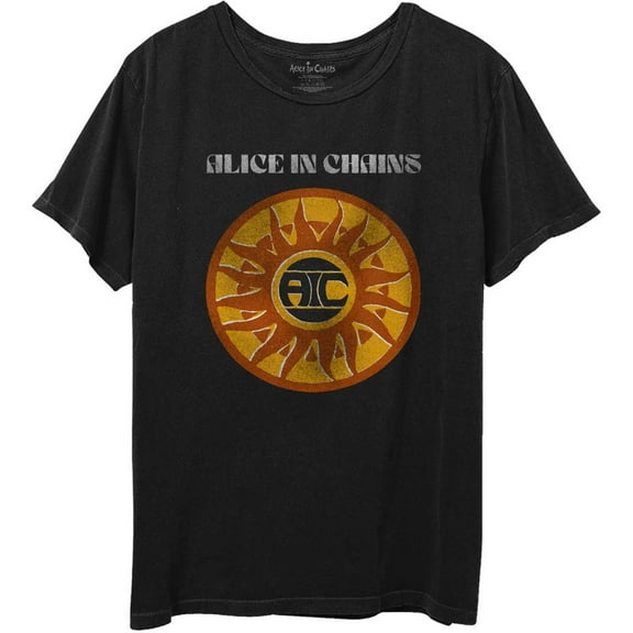 Men's Alice In Chains Circle Sun Vintage T-shirt Medium Black