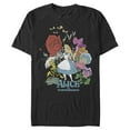 thumbnail image 1 of Men's Alice in Wonderland Alice and The Talking Flowers Graphic Tee Black Medium, 1 of 5