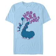 Mens Alice in Wonderland Caterpillar Who Are You Graphic Tee Light Blue X Large