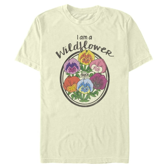 Men's Alice in Wonderland I Am a Wildflower  Graphic Tee Beige Medium
