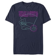 Mens Alice in Wonderland Mad Hatter Small World Graphic Tee