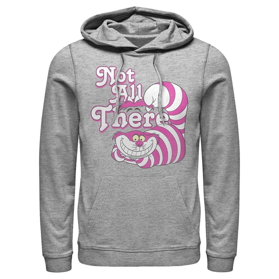Men's Alice in Wonderland Not All There Pull Over Hoodie Athletic Heather 2X Large