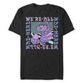 thumbnail image 1 of Men's Alice in Wonderland We're All Mad Here, Cheshire Cat Graphic Tee Black Medium, 1 of 5