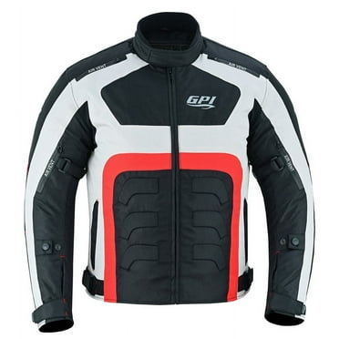 Men’s All-Season 600D Cordura Motorcycle Jacket – Waterproof, CE Armored motorcycle jacket men, 4 Pockets, Black/Beach/Red