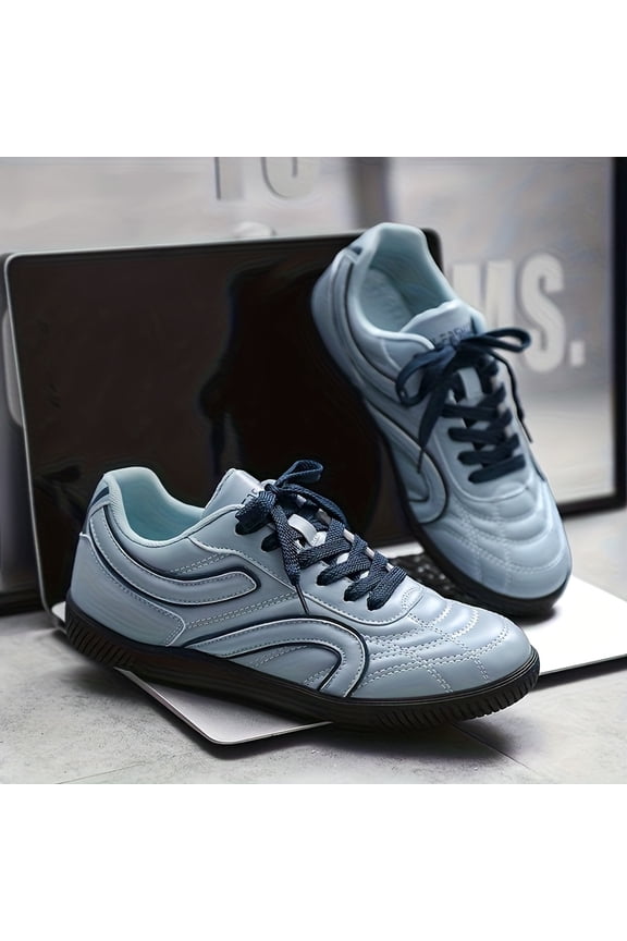Men's All-Season Breathable,PU Upper & Rubber Sole, Round Toe All-Terrain Tread for Gym,, Casual Attire - Multi-Color Options (Black/White/Grey/Navy) - Versatile Outdoor
