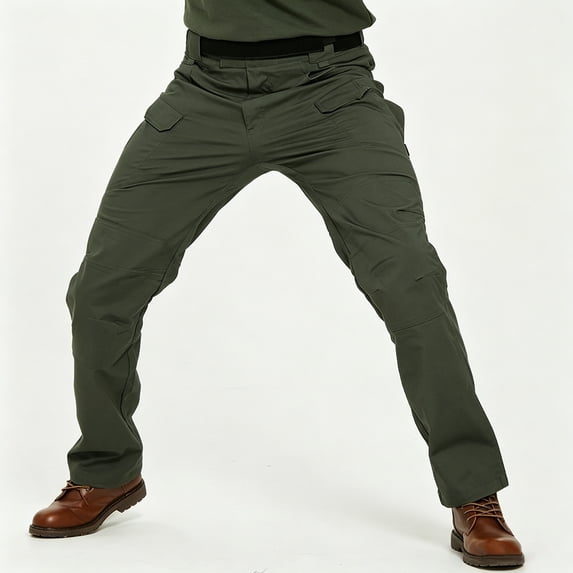 Men's All Season Cargo Work Trousers Multi-Pocket Stretch Straight Leg Outdoor Pants
