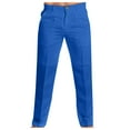 thumbnail image 1 of Men's All Season Solid Color Loose Plus Size Beach Pants - Linen Casual Trousers with Pockets, 1 of 5