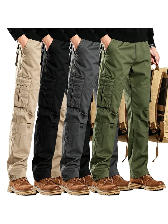 Men's All Terrain Cargo Pants Lightweight UPF 50+ Outdoor Walking Trousers S-XXL