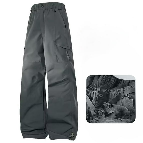 Men's All-Weather Tactical Joggers Windproof Waterproof Cargo Pants Relaxed Fit Stretch Waist, Multipocket System, Outdoor Workwear for Big & Tall Men
