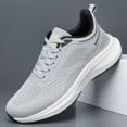 thumbnail image 1 of Men's All-White Breathable Knit Running Sneakers, 1 of 5