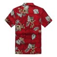 thumbnail image 1 of Men's Aloha Shirt S Burgundy Palm Tree, 1 of 2