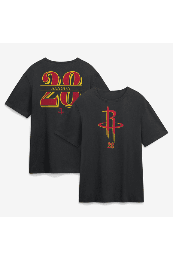 Men's Alperen -eng-n Black Houston Rockets In The Paint T-Shirt