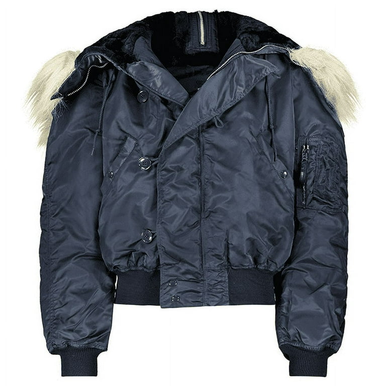 Men\'s Alpha Industries N2B Flight Parka Hood Navy Blue Size 2XL NWT Jacket  Coat