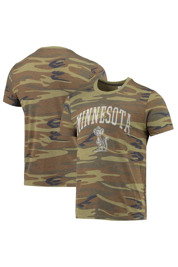 Men's Alternative Apparel Camo Minnesota Golden Gophers Arch Logo Tri-Blend T-Shirt