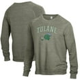 thumbnail image 1 of Men's Alternative Apparel Heathered Green Tulane Green Wave The Champ Raglan Pullover Sweatshirt, 1 of 3