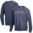 thumbnail image 1 of Men's Alternative Apparel Heathered Navy Morgan State Bears The Champ Raglan Pullover Sweatshirt, 1 of 3
