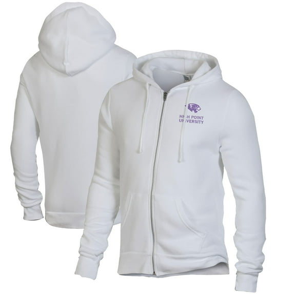 Men's Alternative Apparel White High Point Panthers Rocky Full-Zip Hoodie
