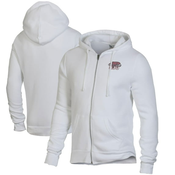 Men's Alternative Apparel White Saint Joseph's Hawks Rocky Full-Zip Hoodie