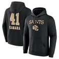 thumbnail image 1 of Men's Alvin Kamara Black New Orleans Saints Team Wordmark Player Name & Number Pullover Hoodie, 1 of 3