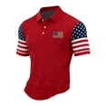 thumbnail image 1 of Men's America 250 Polo Shirts Freedom Shirt American Flag Graphic Button Up Tees Independence Day Workout Golf Polo Shirts, 1 of 3
