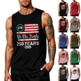 thumbnail image 1 of Men's America 250 Years Tank Top with Patriotic Flag Graphic and Sleeveless Design Featuring Vintage Distressed Print for Independence Day 2026 Green XXXL, 1 of 4