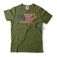 thumbnail image 1 of Men's America First Shirt USA Patriotic Shirt 4th Of July Shirt Fourth Of July Gift Independence Tee (XX-Large Military Green), 1 of 6