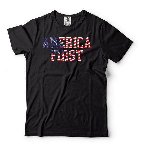 Men's America First Shirt USA Patriotic Shirt 4th Of July Shirt Fourth Of July Gift Independence Tee