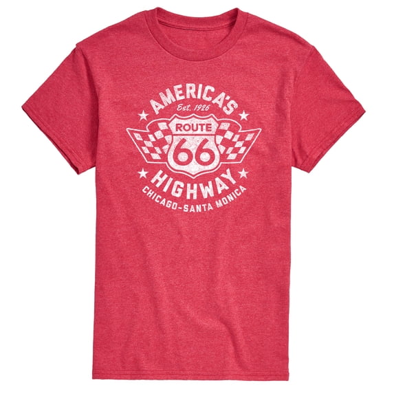 Instant Message - Route 66 America's Highway - Men's Short Sleeve Graphic T-Shirt