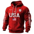 thumbnail image 1 of Men's American 250Th Anniversary Hoodies Knit USA 250Th Anniversary Shirt American Patriotic Flag Sweatshirts #14, 1 of 3