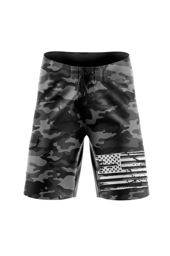 Men's American Flag Board Shorts, Decorated in The USA