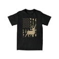 thumbnail image 1 of Men's American Flag Deer Hunting Camo Graphic T-Shirt Patriotic Short Sleeve Tee, 1 of 1