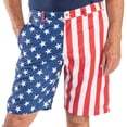 thumbnail image 1 of Men's American Flag Golf Shorts Patriotic Stars and Stripes 4th of July USA, 1 of 3