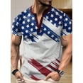 thumbnail image 1 of Men's American Flag Patriotic 1776 Shirt Vintage American 4th of July Short Sleeve Independence Day T-Shirt White 3XL, 1 of 6