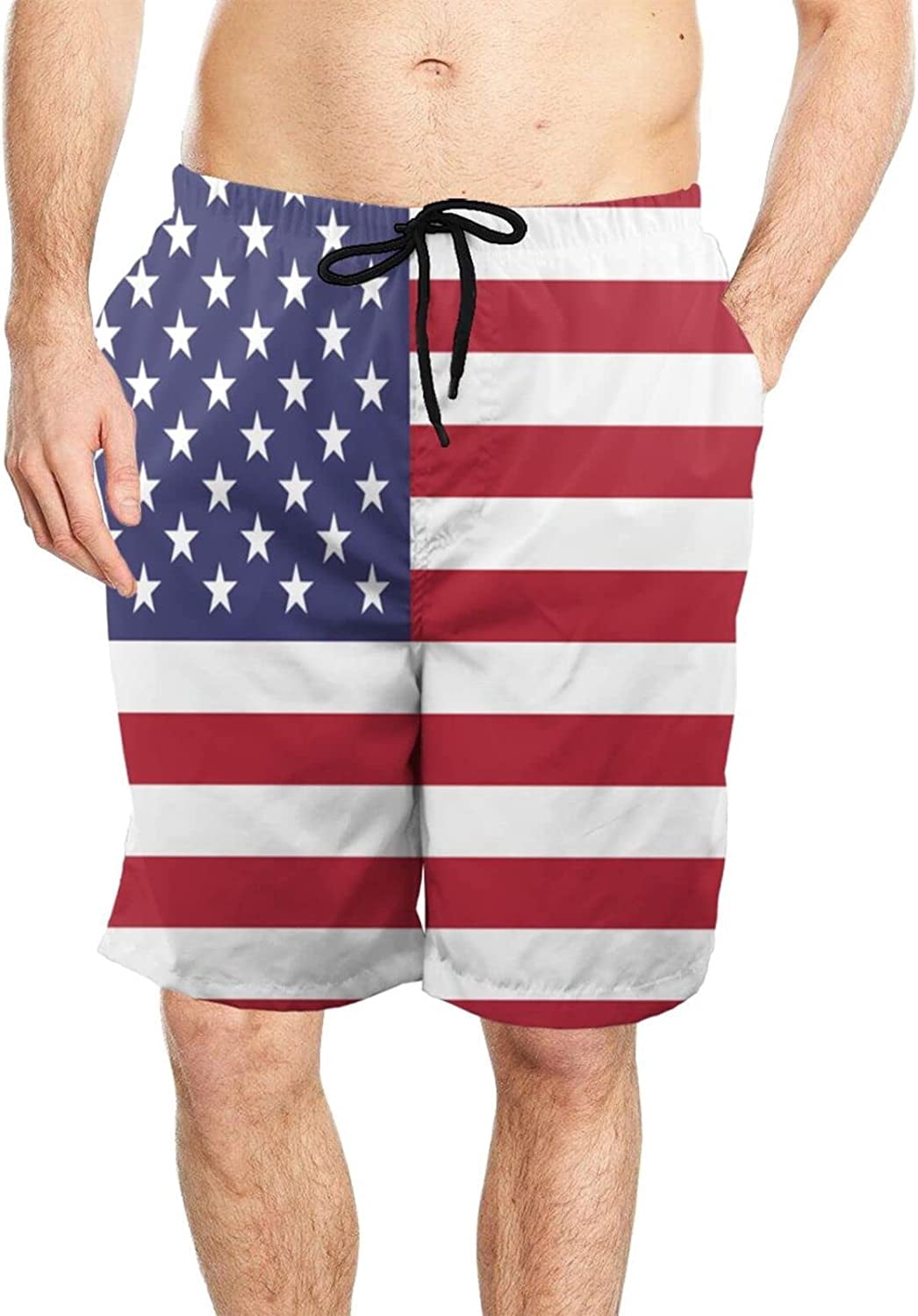 Arena USA National Team Swim Trunks - Unisex Bermuda Beach Shorts Quick Dry Polyester