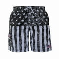 thumbnail image 1 of Men's American Flag Quick-Dry Swim Trunks with Cargo Pocket - Brushed Microfiber Board Shorts for Swimming, Surfing & Beach-7111-6-Md, 1 of 7