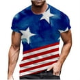 thumbnail image 1 of Men's American Flag Short Sleeve T Shirts Graphic Tees Patriotic Shirts Independence Day Tee Shirts Tops, 1 of 5