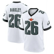 UYLKFO Men's American Football Clothing Philadelphia_"Eagle_s" Saquon_Barkley Sport Shirt Football Embroidery Fan Shirts Game Day-White-L