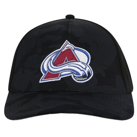 Men's American Needle Black Colorado Avalanche Valin Camo Super Tech Vented Adjustable Hat
