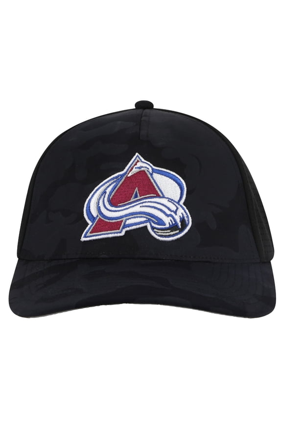 Men's American Needle Black Colorado Avalanche Valin Camo Super Tech Vented Adjustable Hat