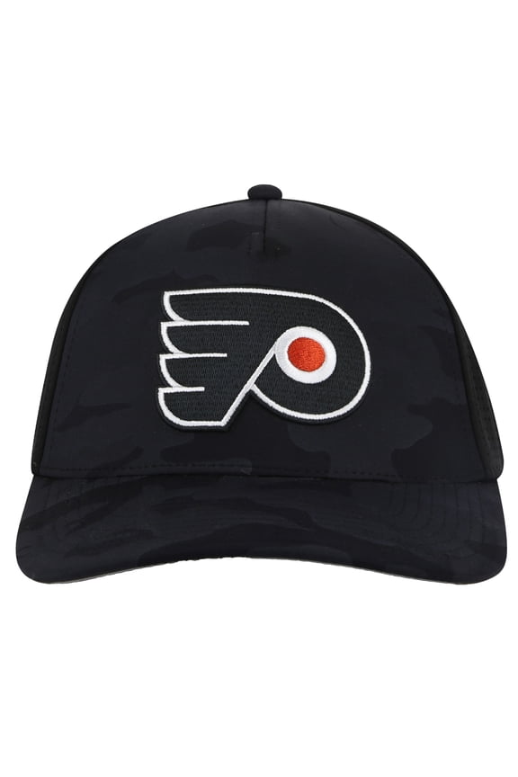 Men's American Needle Black Philadelphia Flyers Valin Camo Super Tech Vented Adjustable Hat